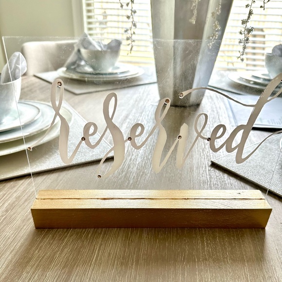 Acrylic Reserved signs - Picture 4 of 4